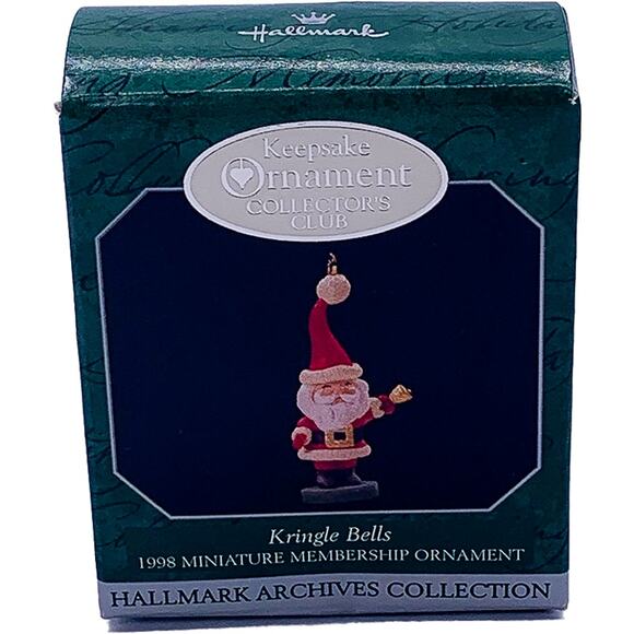 1998 Hallmark Keepsake Kringle Bells Miniature Archives Collectors Club Ornament - Picture 2 of 4